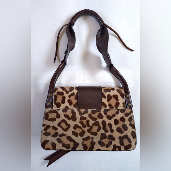 Authentic Dolce & Gabbana Leopard Print Calf Hair and Leather Shoulder Bag - Picture 6 of 16
